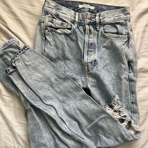 pacsun ripped high rise slim fit jeans